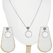 EVIL EYE SILVER ROUND SET
