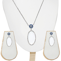 EVIL EYE SILVER ROUND SET