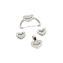 EVIL EYE STERLING SILVER HEART SET