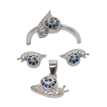 EVIL EYE STERLING SILVER SNAIL SET