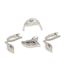 EVIL EYE STERLING SILVER EYE SET