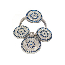 EVIL EYE STERLING SILVER ROUND SET