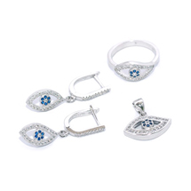 EVIL EYE STERLING SILVER EYE SET