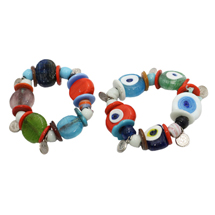 EVIL EYE COLORFUL GLASS BRACELET