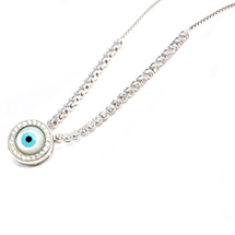 EVIL EYE SILVER ROUND BRACELET