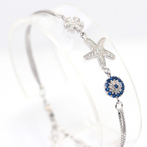 EVIL EYE SILVER STAR BRACELET