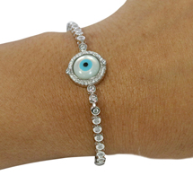 EVIL EYE SILVER BRACELET