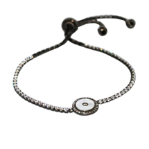 EVIL EYE SILVER ROUND BRACELET