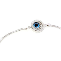 EVIL EYE SILVER ROUND BRACELET