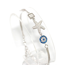 EVIL EYE SILVER STAR BRACELET