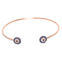 EVIL EYE ROSE COLORED ROUND BRACELET