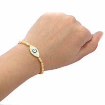 EVIL EYE GOLD PLATED BRACELET