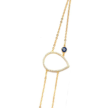 EVIL EYE GOLD PLATED TEARDROP BRACELET