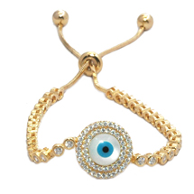 EVIL EYE GOLD PLATED ROUND BRACELET