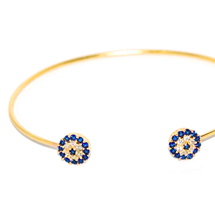 EVIL EYE GOLD PLATED ROUND BRACELET