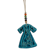 EVIL EYE CERAMIC BLUE FROCK WALL HANGING