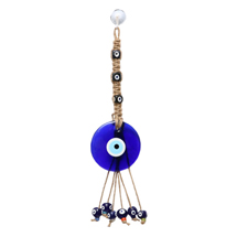 MEDIUM GLASS EVIL EYE HOME PROTECTOR WALL HANGING