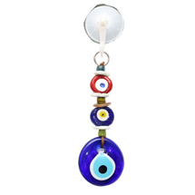 SMALL GLASS EVIL EYE HOME WALL HANGING