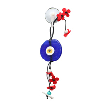 SMALL GLASS EVIL EYE HOME WALL HANGING (FLOWER)