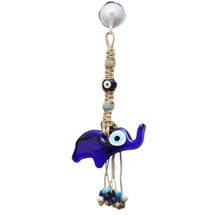 GLASS EVIL EYE WALL HANGING (BABY ELEPHANT)