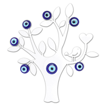 EVIL EYE TREE OF LIFE METAL WALL HANGING (MEDIUM)