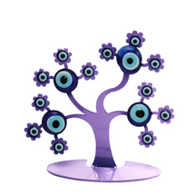 EVIL EYE TREE OF LIFE METAL TABLE SHOWPIECE