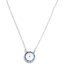 EVIL EYE SILVER ROUND NECKLACE