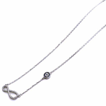 EVIL EYE SILVER INFINITY NECKLACE