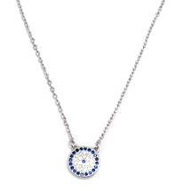 EVIL EYE SILVER ROUND NECKLACE