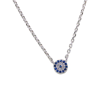 EVIL EYE SILVER ROUND NECKLACE