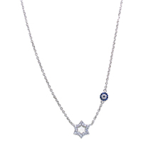 EVIL EYE SILVER STAR NECKLACE