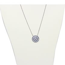 EVIL EYE SILVER ROUND NECKLACE