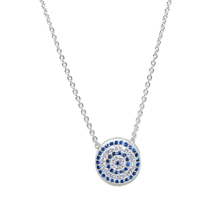 EVIL EYE SILVER ROUND NECKLACE