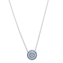 EVIL EYE SILVER ROUND NECKLACE