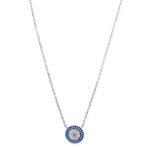 EVIL EYE SILVER ROUND NECKLACE