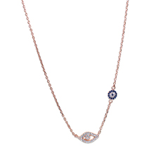 EVIL EYE ROSE COLORED NECKLACE