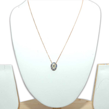 EVIL EYE GOLD PLATED ROUND NECKLACE