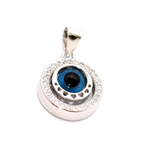 EVIL EYE SILVER ROUND PENDANT