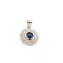 EVIL EYE SILVER ROUND PENDANT