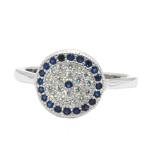 EVIL EYE SILVER ROUND RING