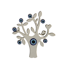 EVIL EYE TREE OF LIFE WOODEN FRIDGE MAGNET