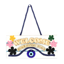 EVIL EYE WELCOME WOODEN