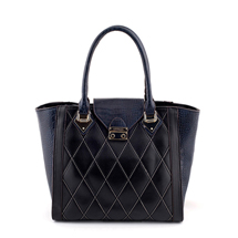 MATMAZEL BLACK QUILTED TOTE HANDBAG