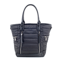 MATMAZEL BLACK QUILTED TOTE HANDBAG