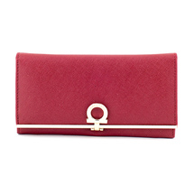 MATMAZEL BURGUNDY SINGLE-COLORED CLUTCH