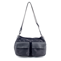 MATMAZEL BLACK POCKETED HANDBAG