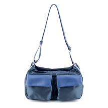 MATMAZEL NAVY BLUE POCKETED HANDBAG