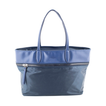 MATMAZEL NAVY BLUE ZIPPERED TOTE HANDBAG