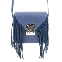 MATMAZEL NAVY BLUE MESSENGER BAG WITH TASSELS