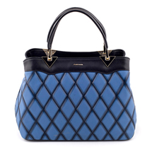 MATMAZEL BLUE CRISSCROSS TOTE HANDBAG